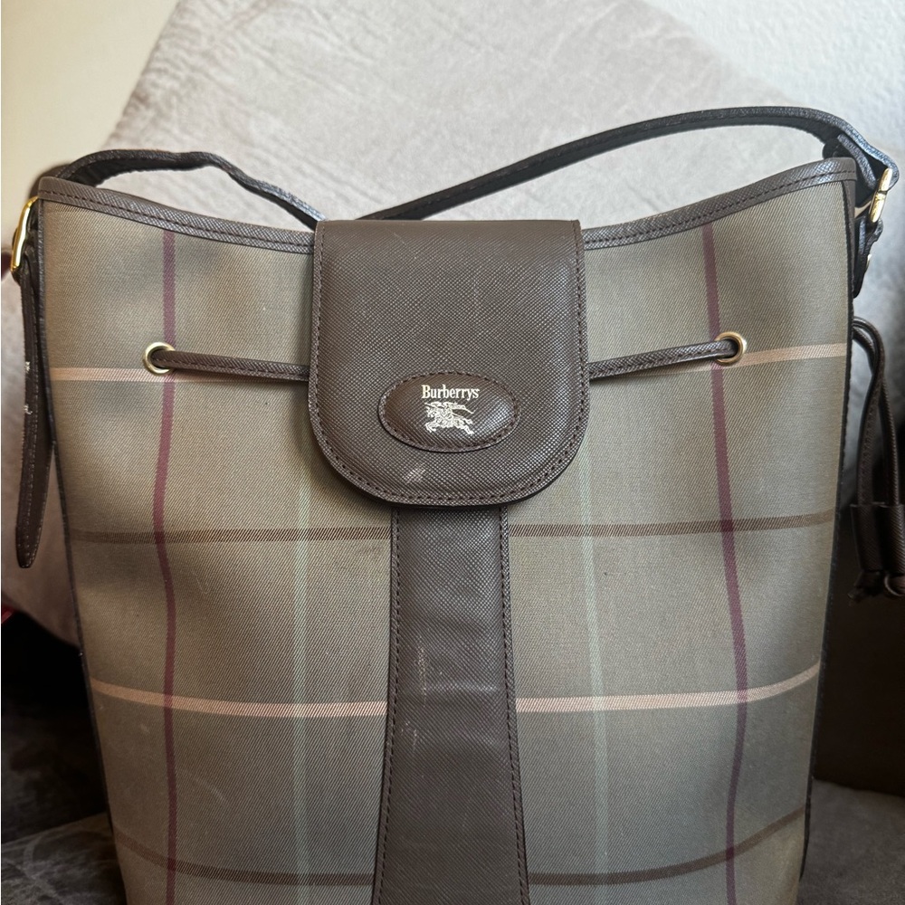Burberry Canvas Bucket Bag